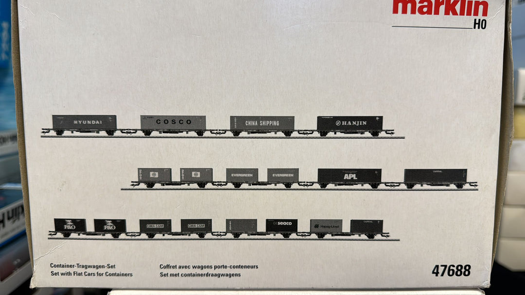 Märklin 47688 Set van 12 Containerdraagwagons van de NS