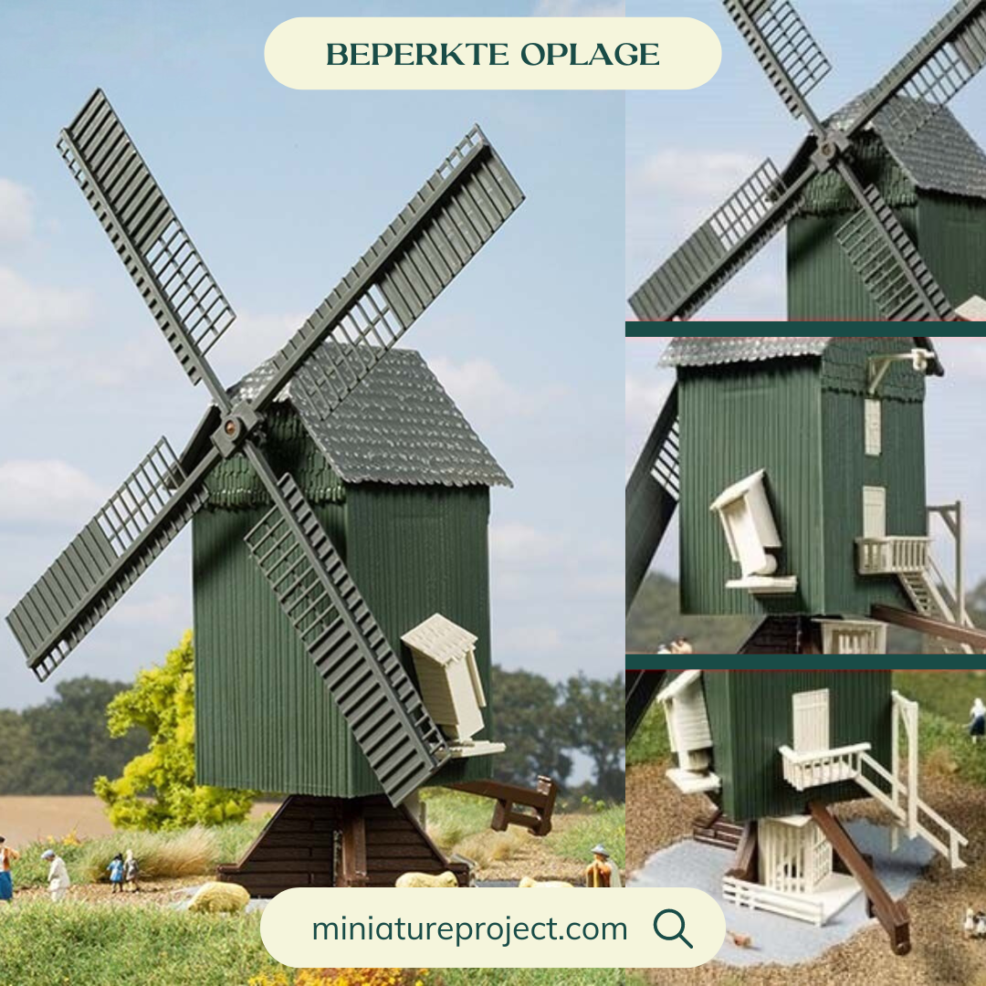 Ontdek de Unieke Auhagen H0 Nederlandse Standerdmolen: Een Exclusief Historisch Model