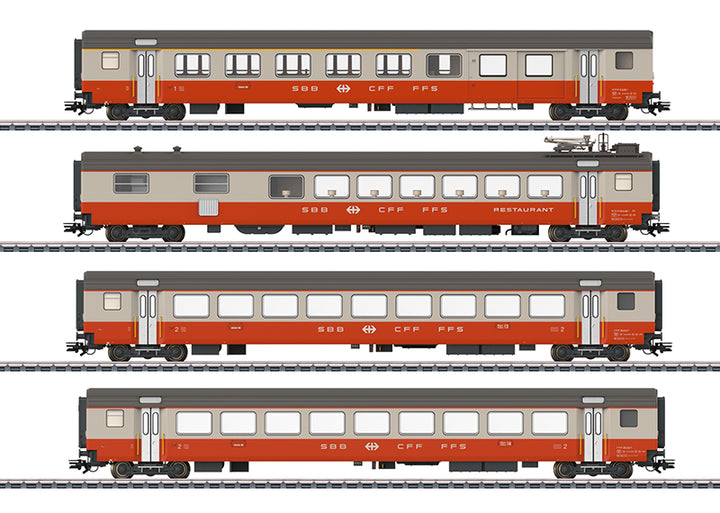 Märklin 42190 – Set Swiss Express Rijtuigen (H0, Tijdperk IV)