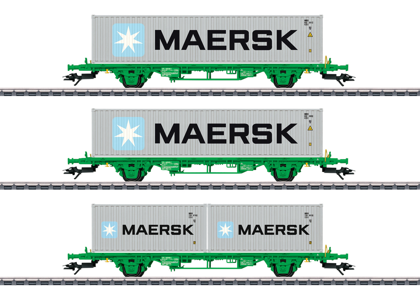 Märklin 47726 - Set Containerwagens Lgns - Zweedse Spoorwegen (SJ)