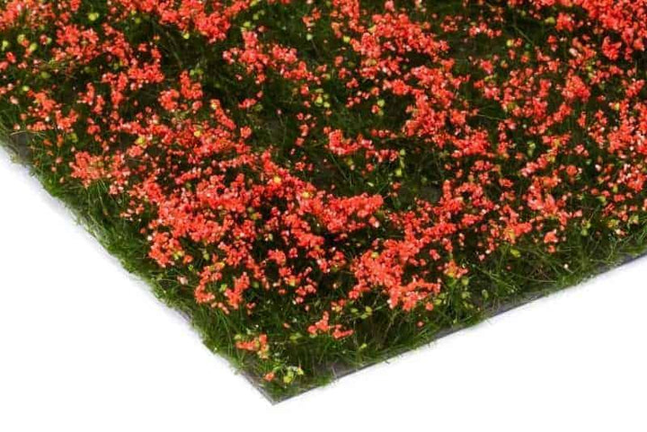 MBR Bloemenmat Rood – 15mm Hoog, 7.5×15 cm Scenery Mat voor Modelbouw