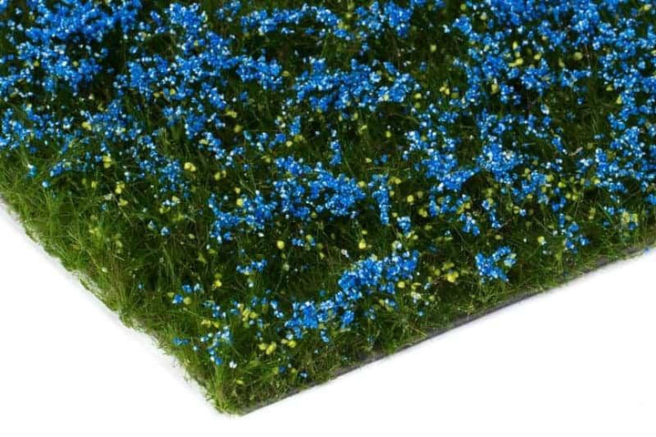 MBR Bloemenmat Blauw – 15mm Hoog, 7.5×15 cm Scenery Mat voor Modelbouw