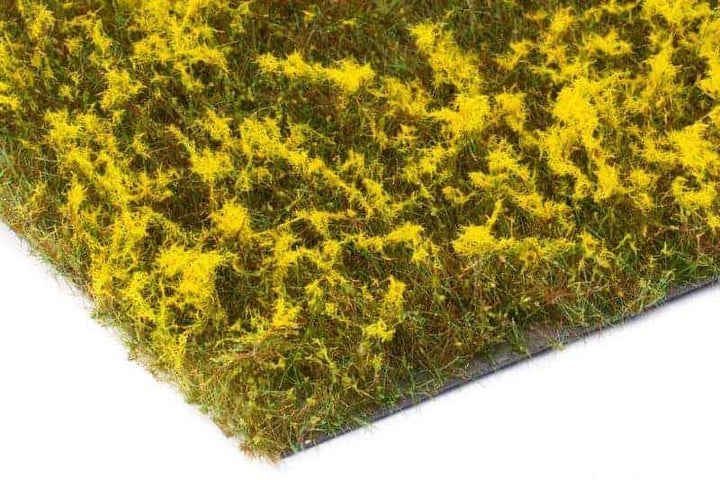 MBR Bloemenmat Goudgeel – 15mm Hoog, 7.5×15 cm Scenery Mat voor Modelbouw