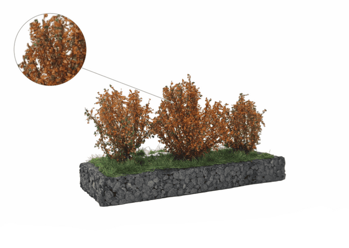 MBR Medium Struiken Oranje 3-4 cm – Opvallende Scenery voor Modelbouw