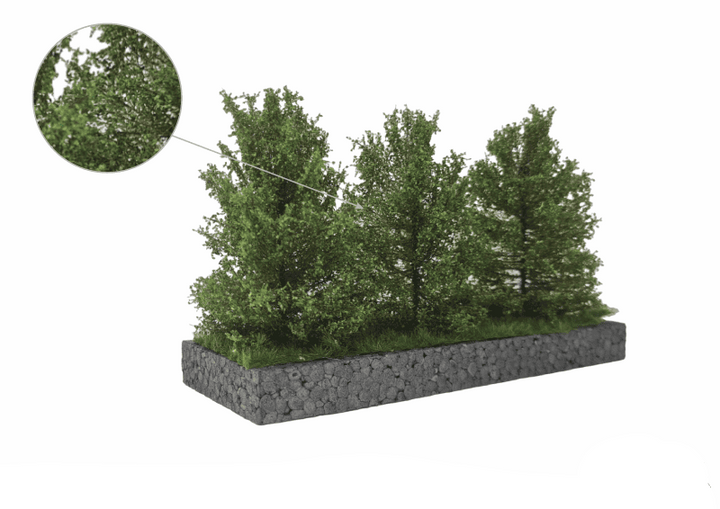 MBR Hoge Struiken Middengroen 3-4 cm – Natuurlijke Scenery voor Modelbouw