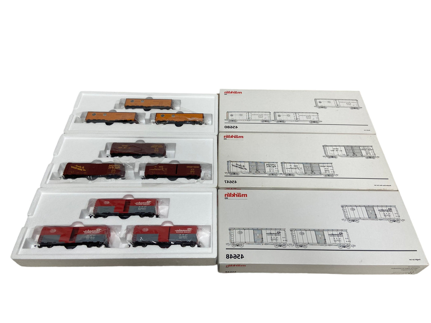 Marklin 45680 - 45647 - 45648 - Amerikaanse Cargo Wagons