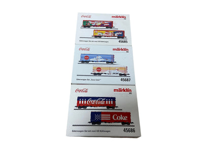 Marklin CocaCola sets - 45685 - 45687 - 45686 - NIEUW