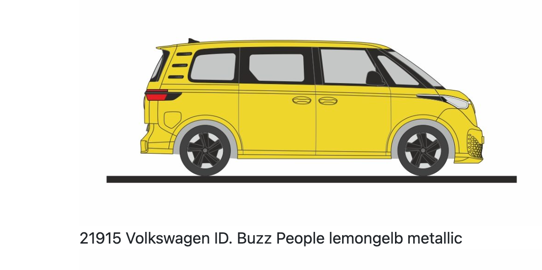 Rietze VW ID. Buzz Miniatuur - H0 Schaal 1:87 - Beschikbaar in Meerdere Kleuren