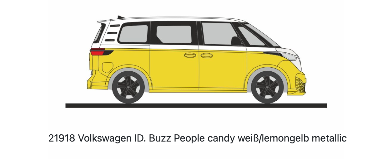 Rietze VW ID. Buzz Miniatuur - H0 Schaal 1:87 - Beschikbaar in Meerdere Kleuren