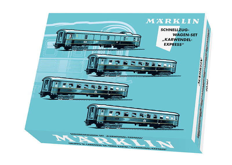 Märklin 40361 Express Train Car Set "Karwendel-Express" - Deutsche Reichsbahn Gesellschaft (DRG)